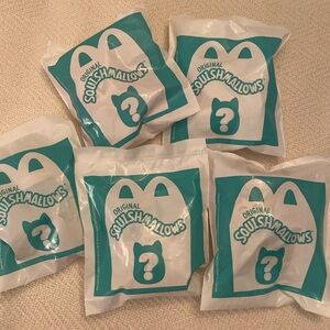 5 McDonalds Squishmallows Happy Meal Toys Cam, Sunny, Archie, Michaela